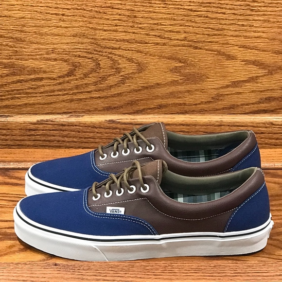 Vans era blue leather Clearance